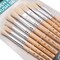 Angels Craft 10 Count Wooden Paint Brush Set, Round and Flat Tips